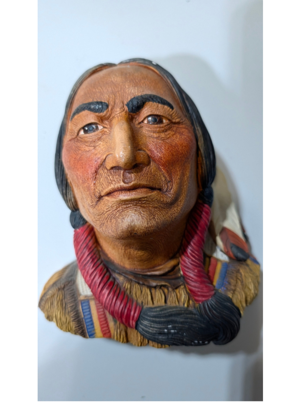 Vintage Legend Products Sitting Bull Figurine Decor One Size Brown Red 1984